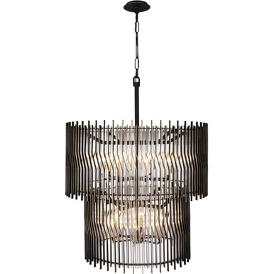 Park Row 14 Light Chandelier 44.5 Inch Tall and 32 Inch Wide By Varaluz - 393C14MBFG