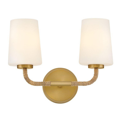 Kline 24W 2 LED Small Bath Vanity 11 Inch Tall and 14.25 Inch Wide by Lark - 853452LCB-NAT