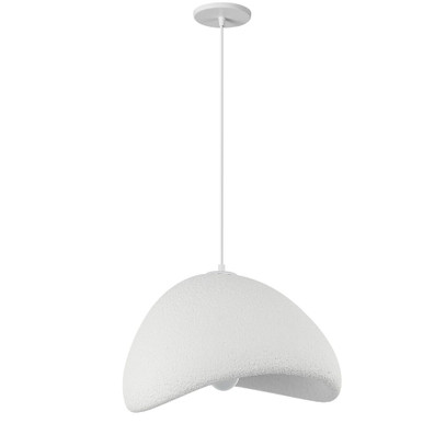 Pilar 1 Light Pendant 12 Inch Tall and 19.75 Inch Wide by Dainolite - PLR-191P-MW