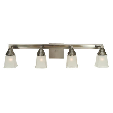 Mercer 4 Light Vanity Light 32 Inch Wide by Framburg - 4774 SP/PN