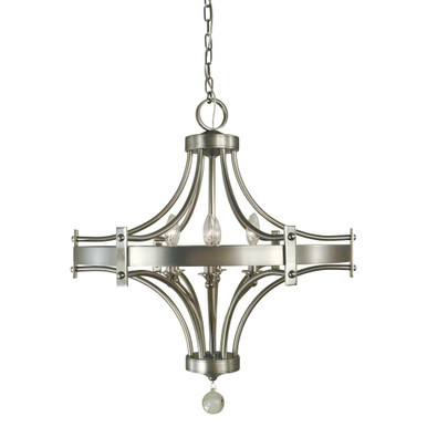 Regent 6 Light Medium Chandelier by Framburg - 4920 SP/PN