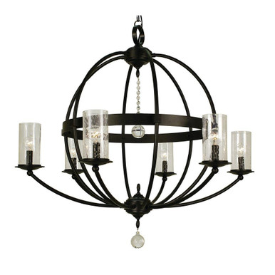 Compass 6 Light Foyer Chandelier 31 x 33 Inch by Framburg 1077 MBLACK