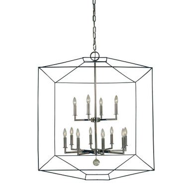 Isabella 12 Light Large Chandelier by Framburg - 5308 PN/MBLACK