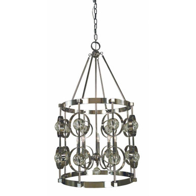 Ephemeris 5 Light Medium Caged Chandelier by Framburg - 5032 PN