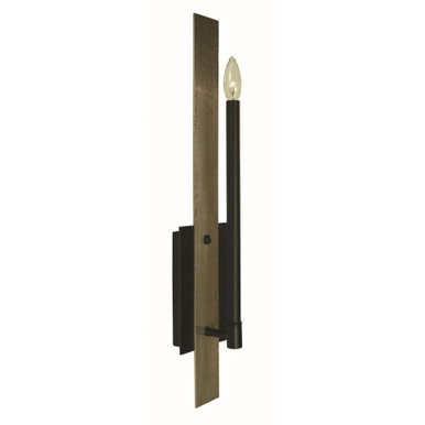 Sconces 1 Light Wall Sconce 25 Inch Tall by Framburg - 5678 MBLACK/BN