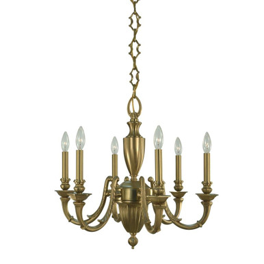 Wellesley 6 Light Dining Chandelier 23 Inch and 23 Inch Wide by Framburg - 5946 BR