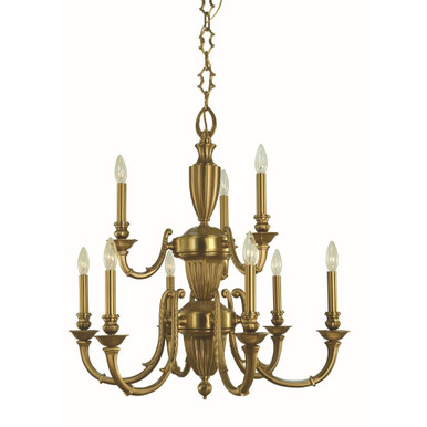 Wellesley 9 Light Dining Chandelier 31 Inch and 27 Inch Wide by Framburg - 5949 BR