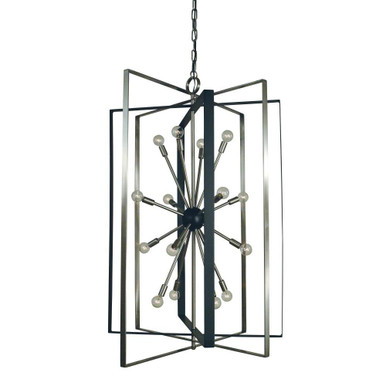 Interstellar 16 Light Large Foyer Chandelier by Framburg - L1092 BN/MBLACK