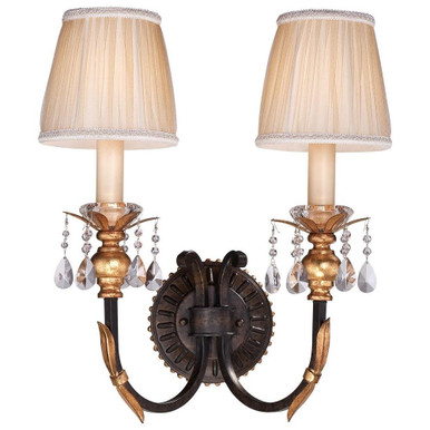 Bella Cristallo 2 Light Wall Sconce by Minka Metropolitan - N2690-258B