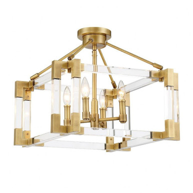 Prima Vista 4 Light 18.88 Inch Wide Semi Flush Mount by Minka Metropolitan - N7353-790