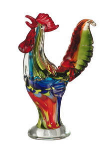 Rooster Favrile 11 Inch Decorative Figurine by Dale Tiffany - AS12102