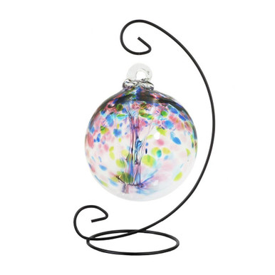 Tree Of Life 15 Inch Hope Hand Blown Glass Ball With Stand by Dale Tiffany - AC23211-D6