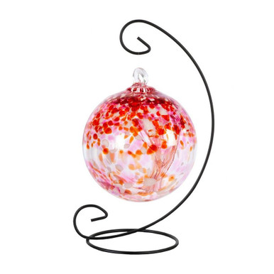 Tree Of Life 15 Inch Golden Pink Hand Blown Glass Ball by Dale Tiffany - AC23212-D6