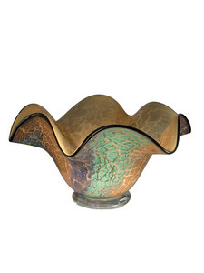 Spotted Ruffle 8 Inch Decorative Bowl by Dale Tiffany - AV12037