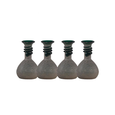 Lezzia 5 Inch 4 Piece Hand Blown Art Glass Mini Vase Set by Dale Tiffany - AV17056