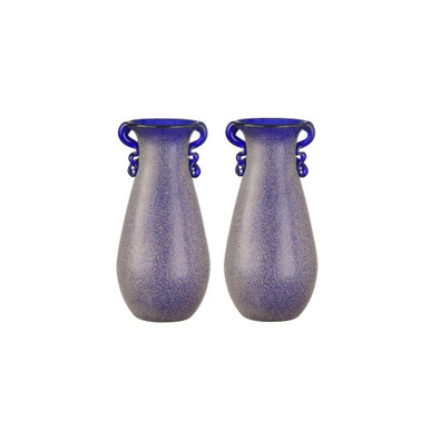 Morgana 9 Inch 2 Piece Hand Blown Art Glass Vase Set by Dale Tiffany - AV17048