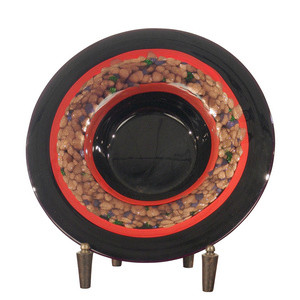 Ebony 4 Inch Decorative Charger with Stand by Dale Tiffany - PG60110