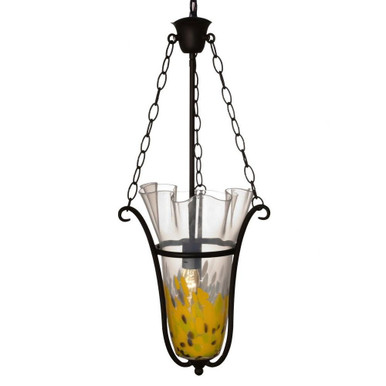 Spiral Leaf 1 Light Medium Pendant by Dale Tiffany - SAH15145LED