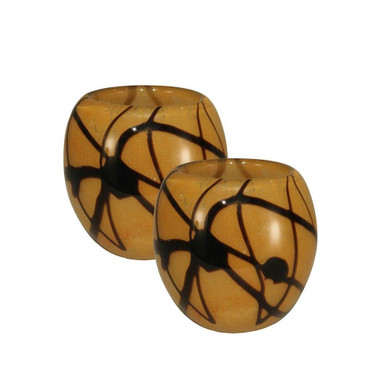 San Luis 4 Inch Hand Blown Candle Holder 2 Piece Set by Dale Tiffany - PG10117