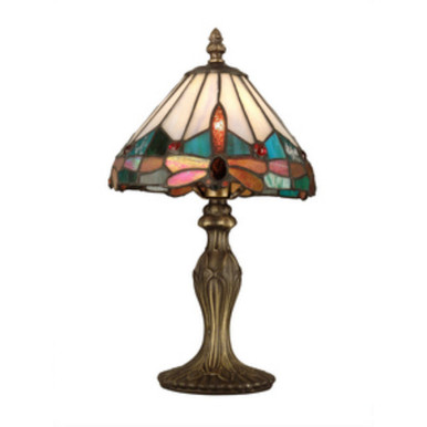 Tiffany One Light Jewel Dragonfly Accent Lamp by Dale Tiffany - TA10606