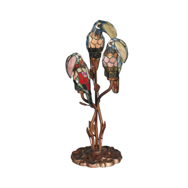 Three Parrots Three Light Table Lamp by Dale Tiffany - TA60179