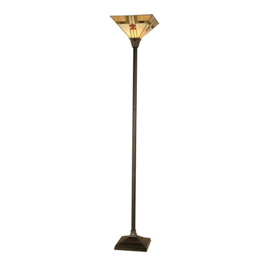 Arrowhead Mission One Light Torchiere Lamp by Dale Tiffany - TR11061