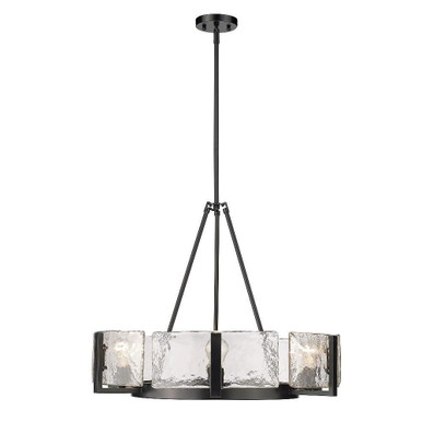 Aenon 6 Light Large Chandelier by Golden - 3164-6 BLK-HWG