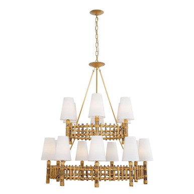 Nevis 15 Light Oversized 2 Tier Chandelier by Varaluz - 360C15FG