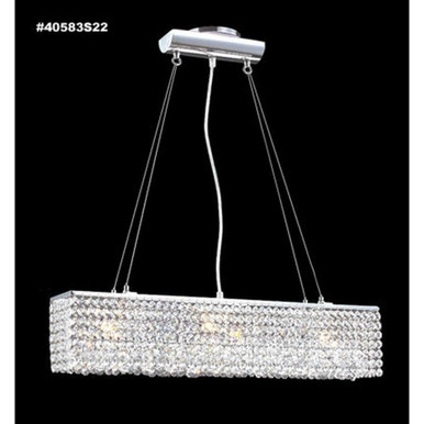 Impact 3 Light Medium Linear Chandelier by James Moder - 40583S22