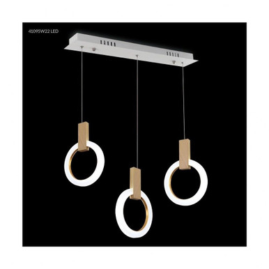 Acrylic 24W 1 LED Light Large Linear Pendant by James Moder - 41095W22LED