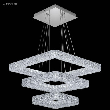 Acrylic LED Light Medium 3 Tier Chandelier by James Moder - 41138S22LED