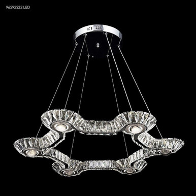 Galaxy 1 Light Large Crystal Contemporary Chandelier by James Moder - 96592S22LED