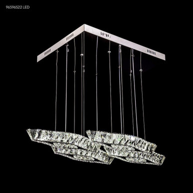 Galaxy 1 Light Large Crystal Modern Chandelier by James Moder - 96596S22LED