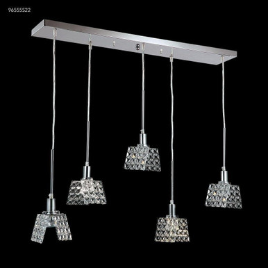 Butterfly 5 Light Oversized Linear Crystal Pendant by James Moder - 96555S22