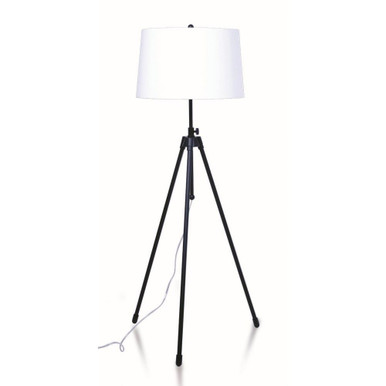 Tripod 1 Light Adjustable Floor Lamp 60 x 18 Inches by House of Troy - TR201-BLK