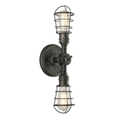 Conduit 2 Light Wall Sconce 19 Inch Tall by Troy - B3812-APW