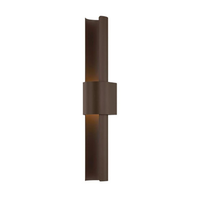 Ossian 17W 1 LED Outdoor Wall Sconce 28 Inch Tall X 4.75 Inch Wide by Troy - B6428-BRZ