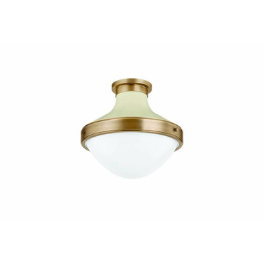 Maxton 1 Light 13.5 Inch Wide Flush Mount by Troy - C3113-PBR/SSD