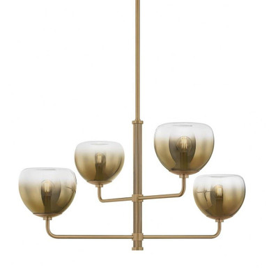 August 4 Light Chandelier 17.25 Inch Tall and 34 Inch Wide by Troy - F3734-PBR