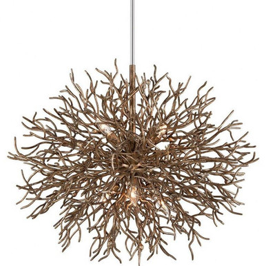 Sierra 6 Light Chandelier 26.25 Inches Tall and 32 Inches Wide by Troy - F6096-VZ