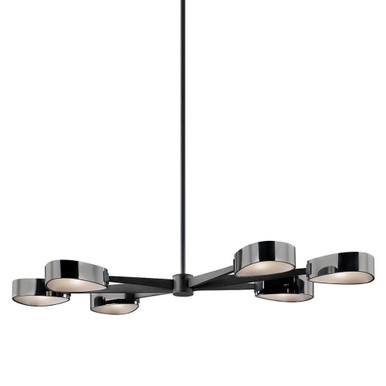 Allisio 6 Light Large Linear Pendant by Troy - F7336-TBK/BCR