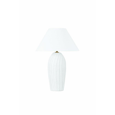 Deacon 1 Light Table Lamp 31.5 Inches Tall and 21.5 Inches Wide by Troy - PTL2231-PBR/CLW