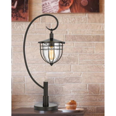 Alma 1 Light Table lamp in Lifestyle Style 8 x 30.5 Inches High by Cal  - BO-2993DK