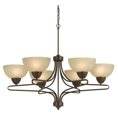 6 Light Large Modern Chandelier by Cal - FX-3529/6