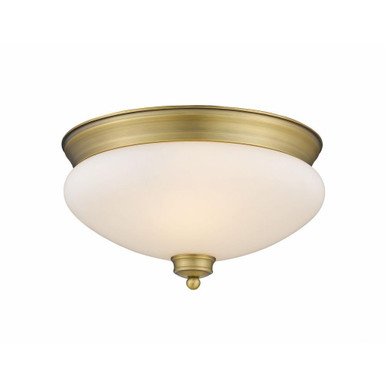 Amon 2 Light Flush Mount in Traditional Style 13 x 7.5 Inches by Z-Lite - 721F2-HBR8