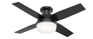 Dempsey 44 Inches Low Profile Ceiling Fan with LED Light Kit by Hunter Fans - 1000949