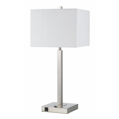 1 Light Night Stand Lamp With 2 Power Outlet 30 x 13 Inches by Cal  - LA-8028NS-1-BS