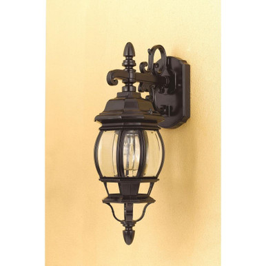 1 Light Outdoor Wall Lantern 22 Inch Tall by Cal - OL-142WD-BK