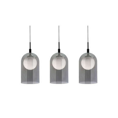 Kiran 15W 3 LED Pendant 15 Inch Tall and 36 Inch Wide by AFX - KRNP08L30D1BKLNR3