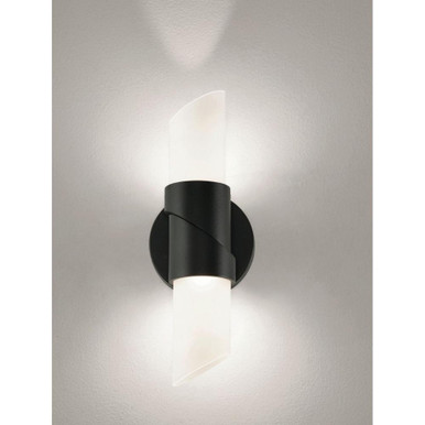 Slice 26W 2 LED Wall Sconce by AFX - slcs0512l30d1bk